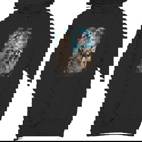 Raccoon Moon Howling Hoodie - Unisex | Unique Gift for All Ages - Raccsy