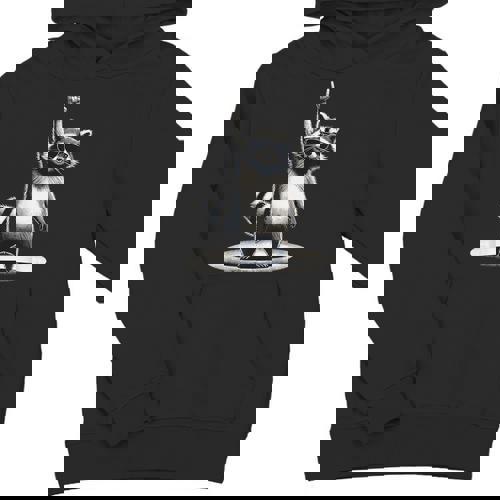 Retro Raccoon Rock Music Hoodie - Unisex Youth & Adult Fashion - Raccsy