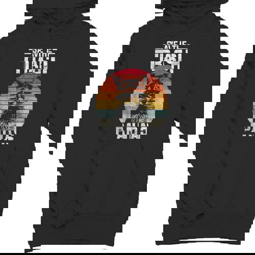Retro 'Save The Trash Pandas' Youth Hoodie - Fun & Eco-Friendly - Raccsy