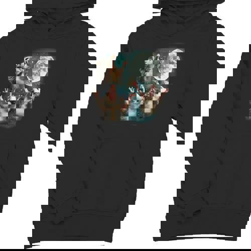 Three Possum Moon Meme Unisex Youth Hoodie - Fun & Unique - Raccsy