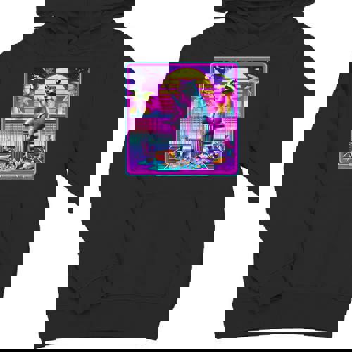 Vaporwave Raccoon Hoodie | Retro Synthwave Youth Unisex - Raccsy