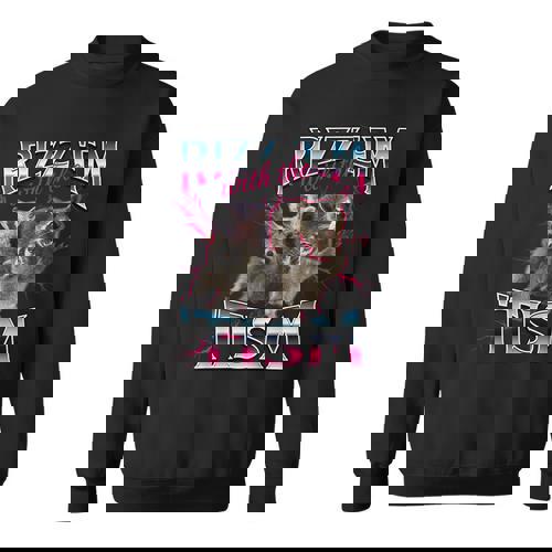 Autism Rizz Em With The Tism Meme Autistic Racoon Sweatshirt - Raccsy AU