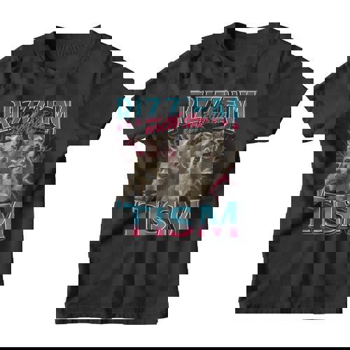 Rizz Em With The Tism Meme Autism Autistic Raccoon Graphic Youth T-Shirt - Raccsy