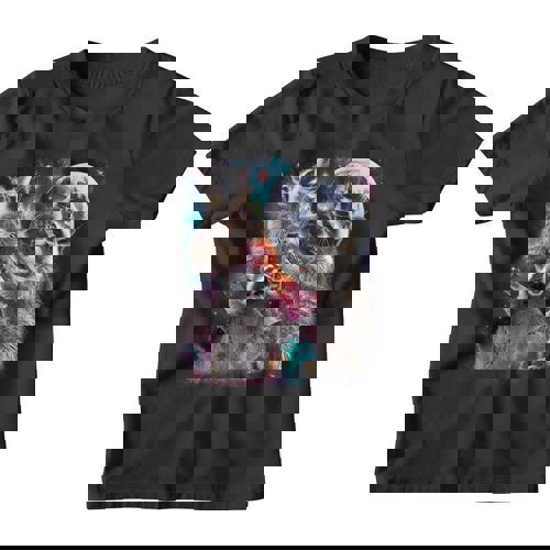 Three Racoon Moon 3 Racoon Moon Cursed Meme Graphic Youth T-Shirt - Raccsy AU
