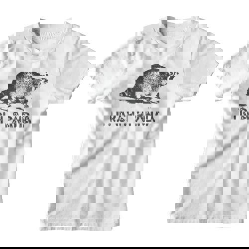 Raccoon Animal Print Graphic Grey Youth T-Shirt | Small - Raccsy