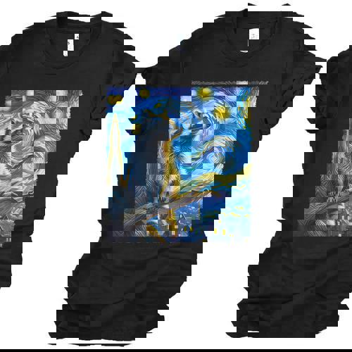 Raccoon Starry Night Art | Unisex T-Shirt | Van Gogh Inspired - Raccsy