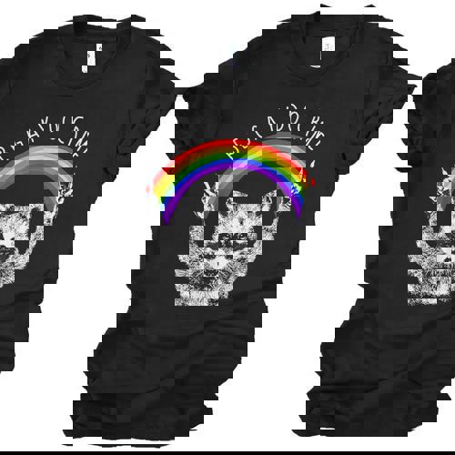 Raccoon Unisex T-Shirt - Fun LGBTQ Pride Rainbow Tee - Raccsy