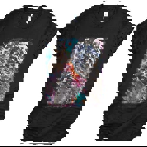 Three Racoon Moon 3 Racoon Moon Cursed Meme Unisex Jersey T-Shirt - Raccsy