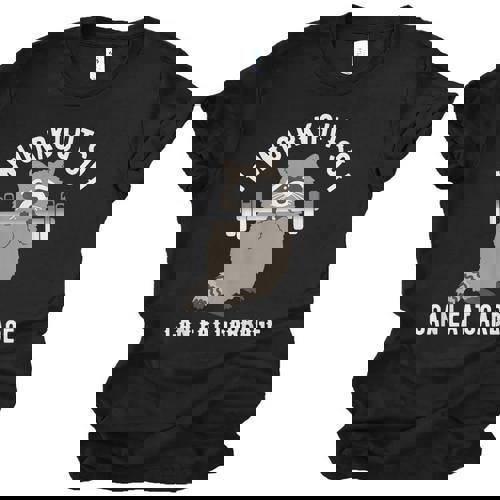 Trash Panda Raccoon Gym T-Shirt | Unisex Longline Jersey | Fun Workout Wear - Raccsy