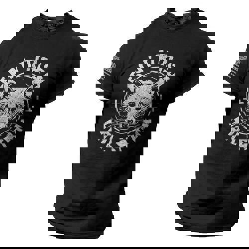 Raccoon Eat Trash Tee for Men - Gothic USA Flag Sleeve Design - Raccsy