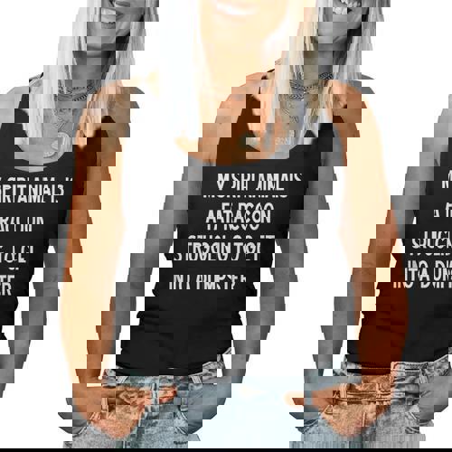 Raccoon Spirit Animal Tank Top - Sarcastic & Humorous for Women - Raccsy