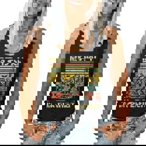 Retro Raccoon Delight Tank Top | Women's Fun Animal Design - Raccsy AU