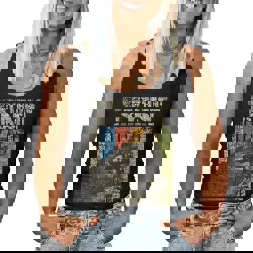 Retro Raccoon Lover Tank Top for Women | Fun Camping Style - Raccsy