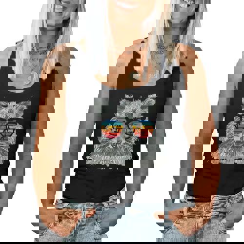 Retro Raccoon Women's Tank Top - Animal Lover's Sunglasses Style - Raccsy