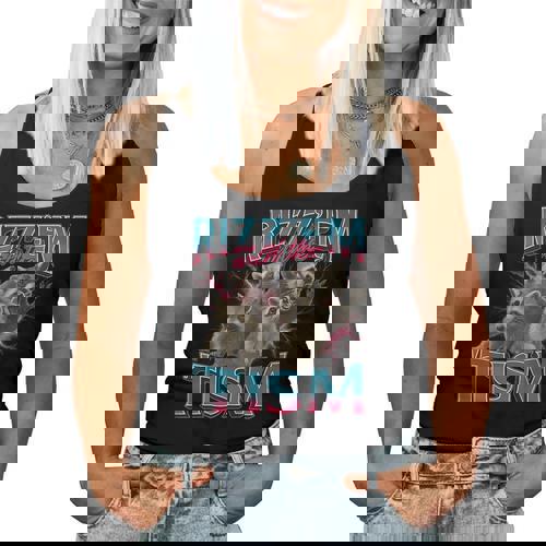 Rizz Em With The Tism Meme Autism Autistic Raccoon Women Tank Top - Raccsy