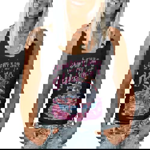 Strawberry Jams But My Dont Raccoon Women Tank Top - Raccsy