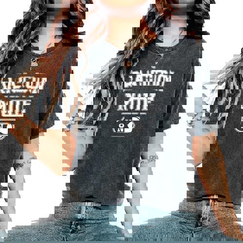 Raccoon Mode Women's Oversized T-Shirt - Fun Animal Lover Style - Raccsy