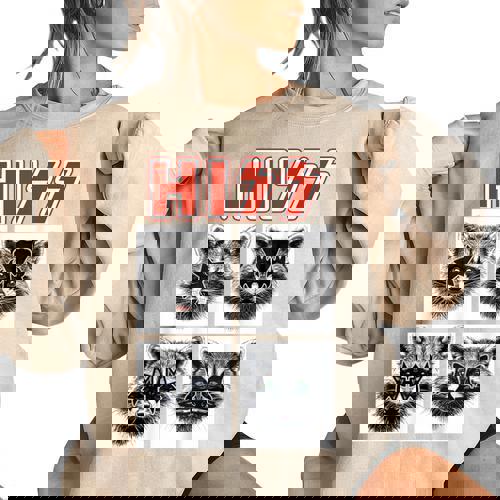Raccoon Oversized Sweatshirt - Rock Band Concert Style for All Ages - Raccsy