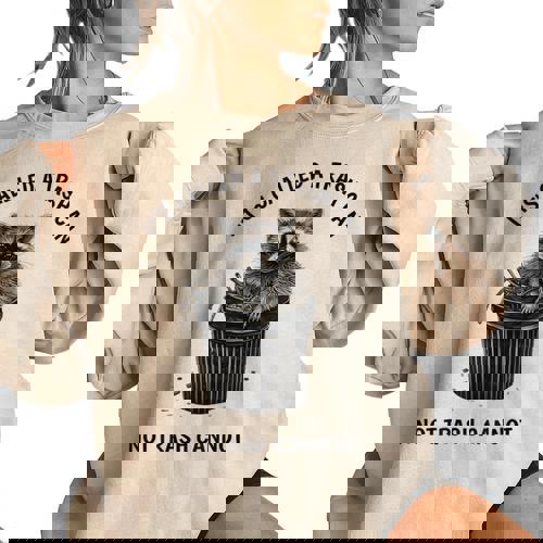 Retro 90s Raccoon Sweatshirt - Women's Oversized Trash Panda Theme - Raccsy