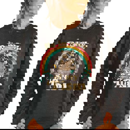 Autistic Raccoon Women's Sweatshirt - Embrace My 'Tism - Oversized Style - Raccsy