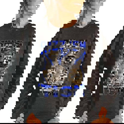Rizz Women's Oversized Sweatshirt - Autistic Raccoon Meme - Raccsy