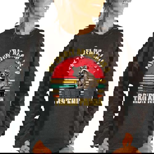 Trash Panda Spirit Animal Oversized Sweatshirt for Women - Raccsy