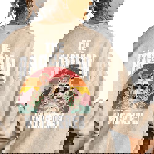 Raccoon Whisperer Women's Vintage Oversized Sweatshirt | Retro Back Print - Raccsy