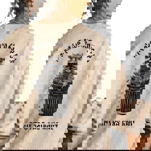 Trash Panda Women's Oversized Sweatshirt - Retro 90s Raccoon Theme - Raccsy