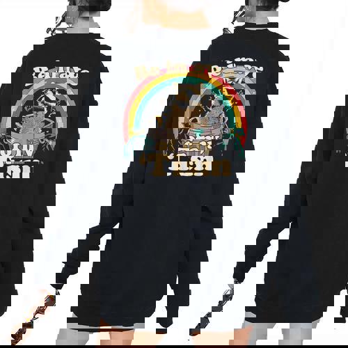 Autistic Raccoon Oversized Sweatshirt for Women | Empowering Back Print - Raccsy