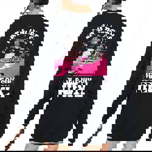 Raccoon Opossum Meme Oversized Sweatshirt for Women | Fun Back Print - Raccsy