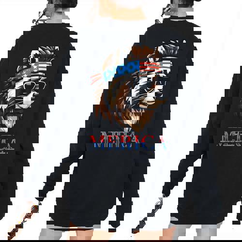 Raccoon Vintage Oversized Sweatshirt for Women | Statement Back Print - Raccsy
