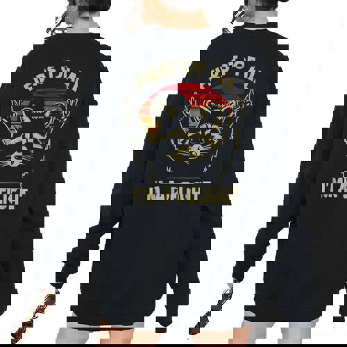 Sarcastic Raccoon Lover Oversized Women's Sweatshirt | Whimsical Back Print - Raccsy