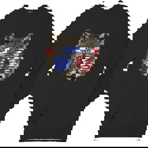 Patriotic Raccoon Youth Crewneck - 4th of July Trash Panda Shirt - Raccsy