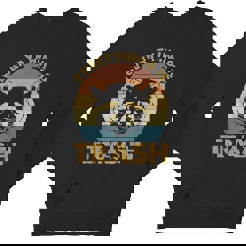 Raccoon Lovers Youth Crewneck Sweatshirt - Trash Theme Vintage - Raccsy