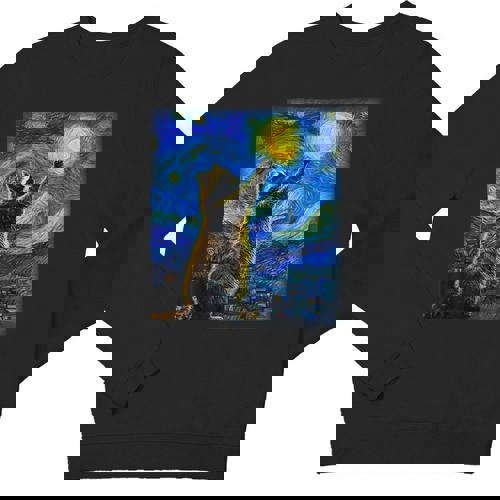 Raccoon Starry Night Van Gogh Sweatshirt - Youth Crewneck - Art Gift - Raccsy