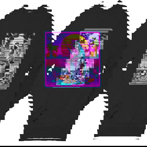 Vaporwave Raccoon Youth Sweatshirt - Retro Synthwave Style - Raccsy