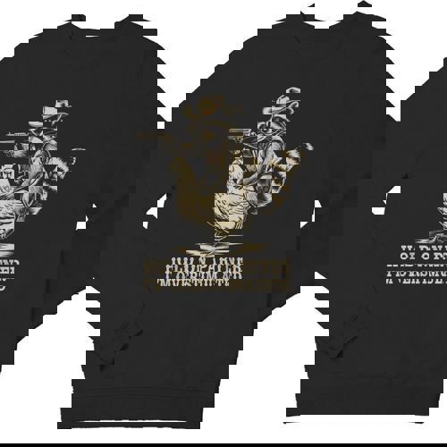 Vintage Cowboy Raccoon Crewneck Sweatshirt - Fun Western Style - Raccsy