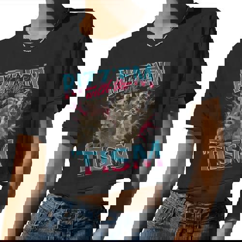 Autistic Raccoon Meme Women's Crop Top - Fun, Quirky Style - Raccsy