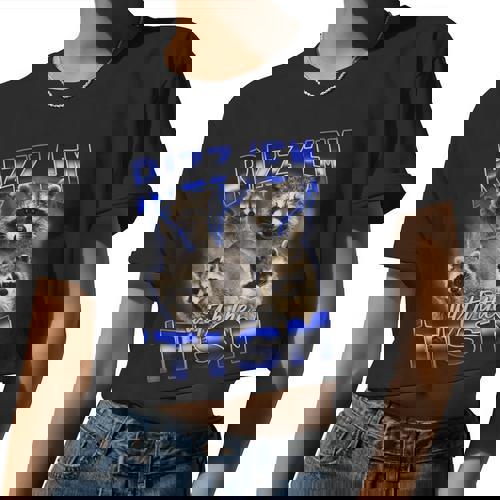 Autistic Raccoon Rizz Women's Crop Top - Meme Inspired Style - Raccsy