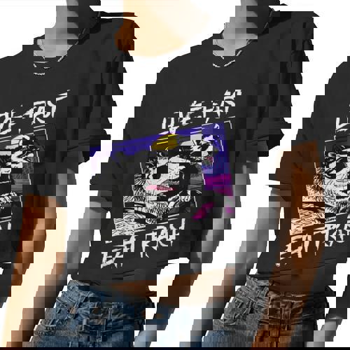 Street Cats Raccoon & Opossum Women's Crop Top | Urban Vibe - Raccsy