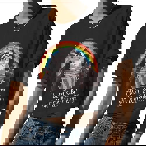Trash Can Not Trash Can't Raccoon Trash Panda Women Crop Top - Raccsy UK