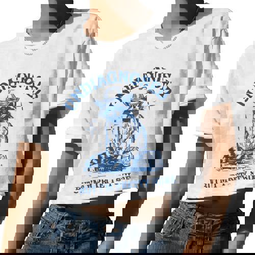 Cowboy Raccoon Meme Crop Top for Women - Fun & Quirky Style - Raccsy