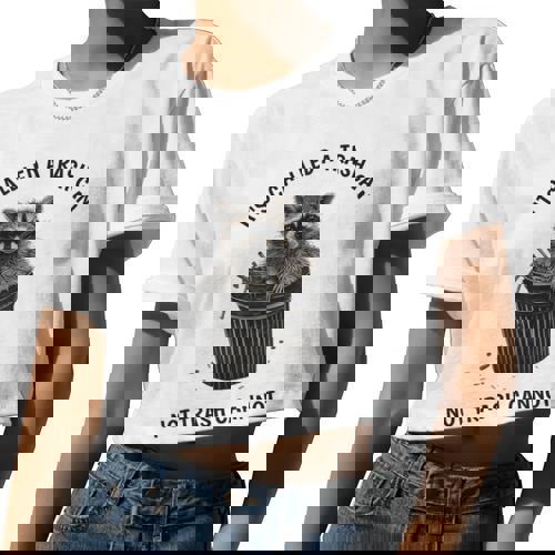 It's Called Trash Can Not Trash Cannot Raccoon Women Crop Top - Raccsy DE