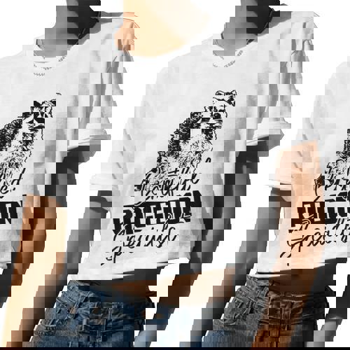 Raccoon Specialist Vintage Women Crop Top | Fun Animal Design - Raccsy