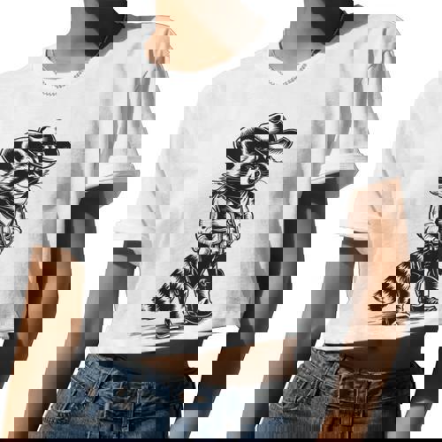 Raccoon Western Crop Top - Country Cowboy Cowgirl Style for Men & Women - Raccsy