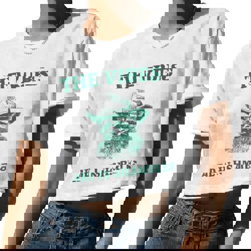 Sarcastic Raccoon Cowboy Women’s Crop Top - Quirky Vibes - Raccsy