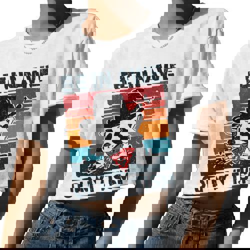 Vintage Autistic Raccoon Crop Top – Unisex Style for Awareness - Raccsy