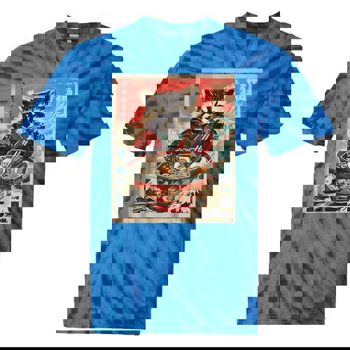 Raccoon Eating Ramen Japanese Noodles Racoon Anime Tie-Dye T-Shirts - Raccsy AU