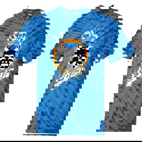 Raccoon Tie-Dye T-Shirt | Cute Trash Panda Design | Cartoon Style - Raccsy