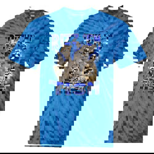 Rizz Em Autistic Raccoon Tie-Dye Unisex T-Shirt - Fun Meme Wear - Raccsy
